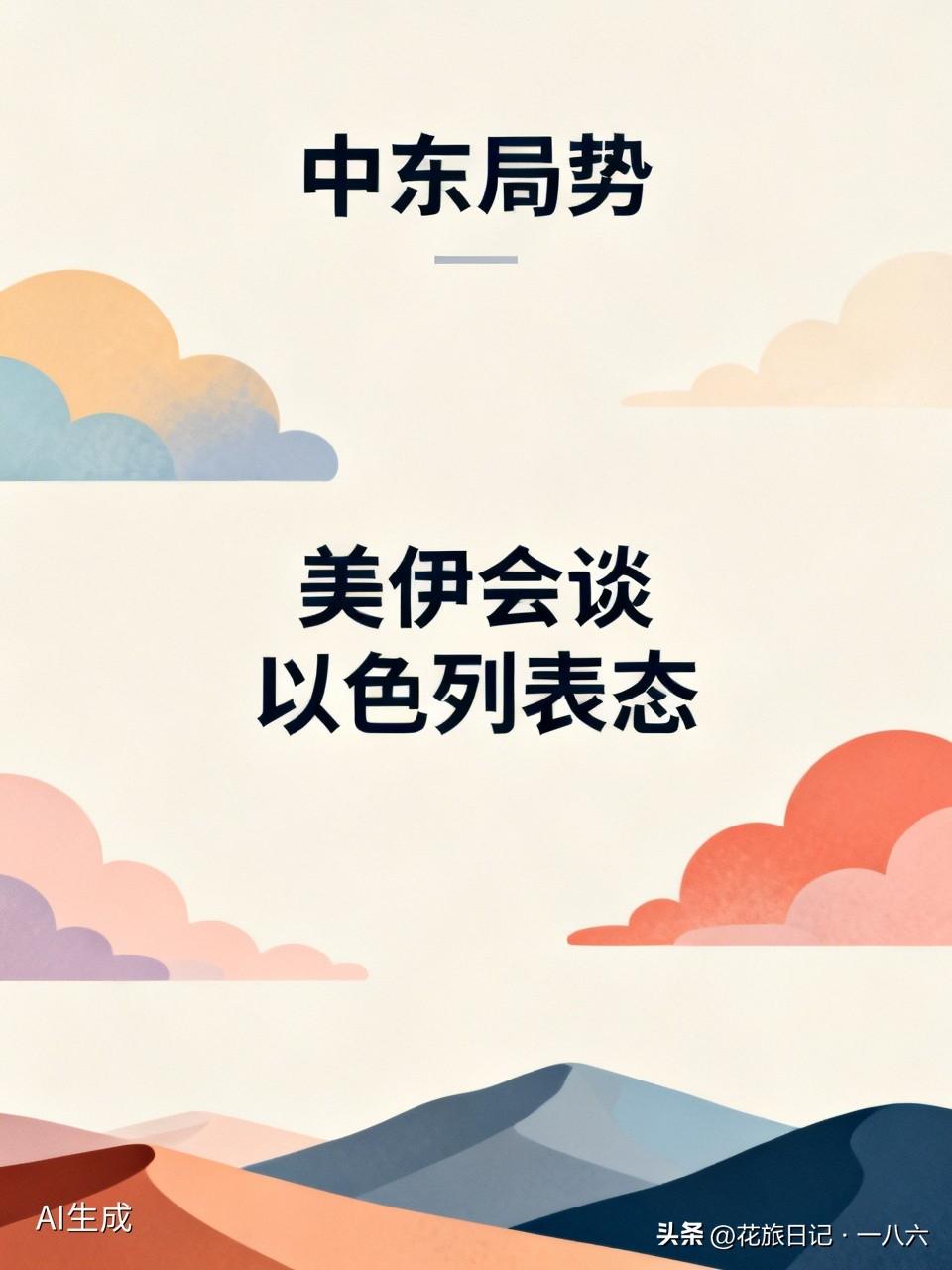 美伊刚谈出点眉目，以色列直接亮了句硬话，中东谁也别想独善其身
 
谁也没料到。
