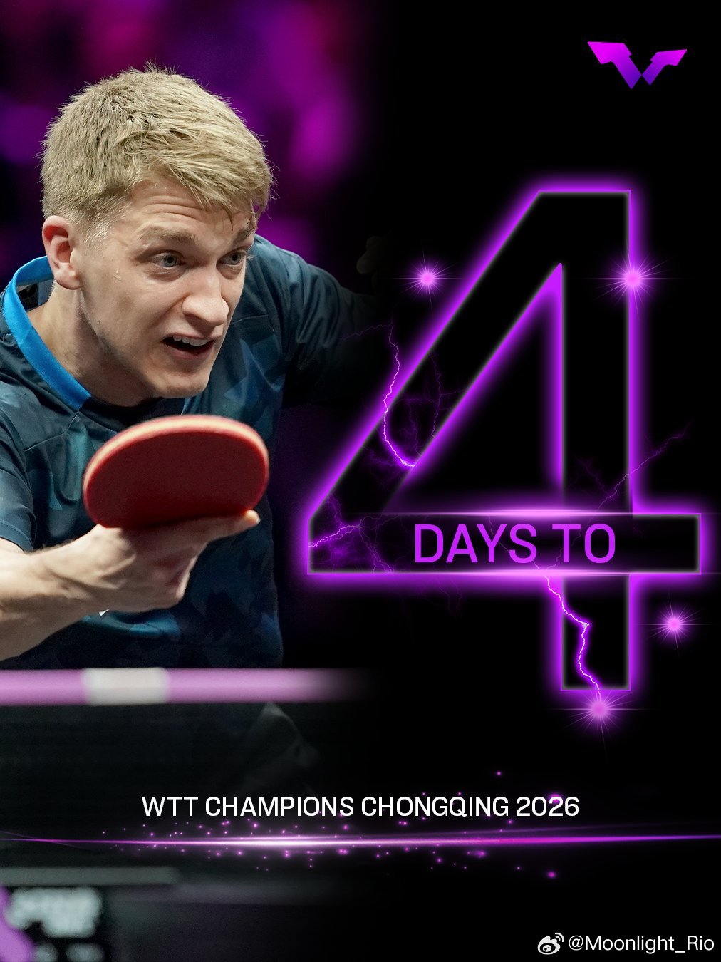 WTT重庆冠军赛2026 倒计时4️⃣天 