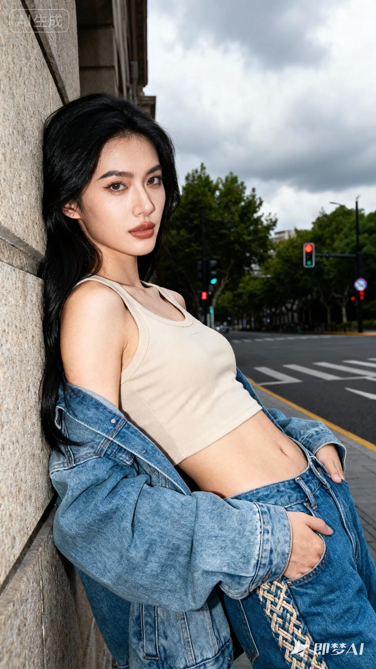 倚墙思美人，雨中意自闲。