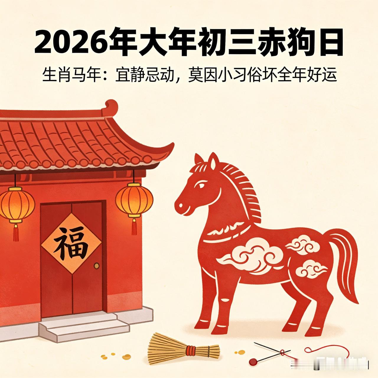 大年初三，赤狗日小年朝，记住：宜静不宜闹！这样过最旺运！

今天是大年初三，你可