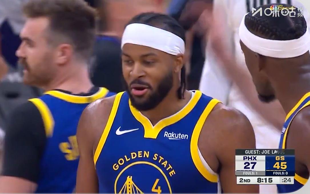 穆迪牛逼，连着扔进2个三分球给对面打停了 勇士vs太阳 ​​​
