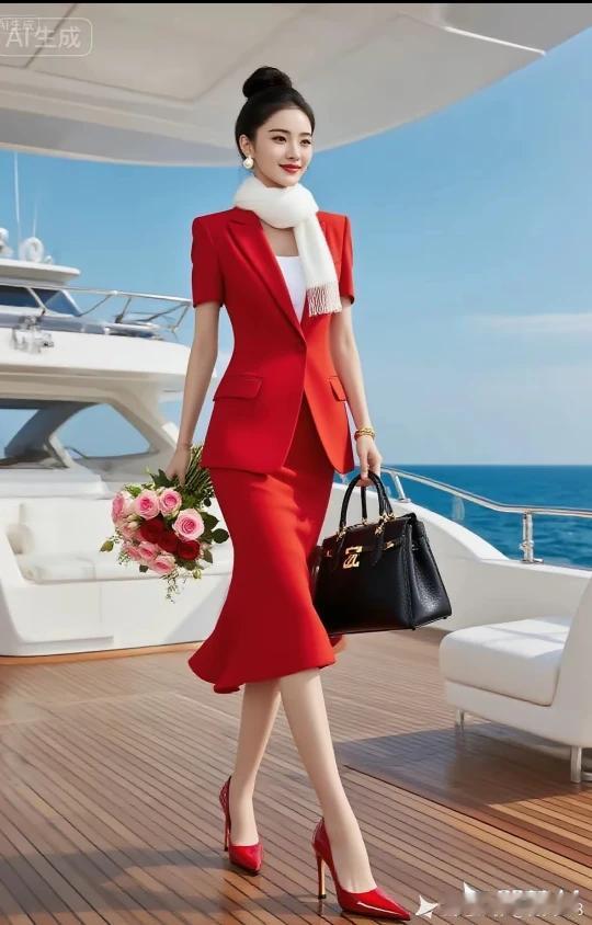 纤腰袅娜步轻盈，
玉面含羞自带情。
不画浓妆心已动，
眸若秋水映繁星。