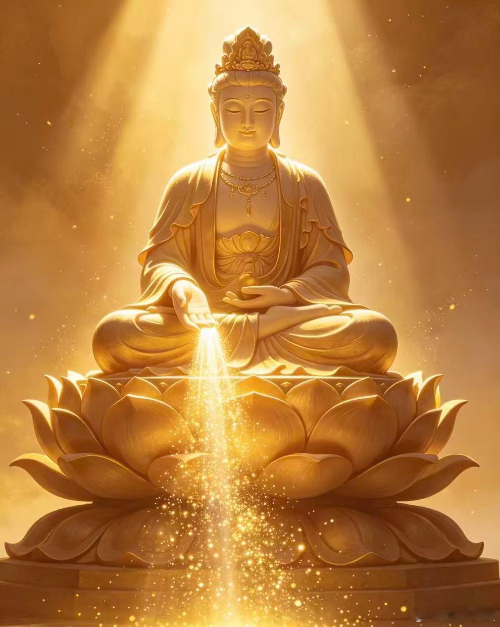 见佛祈福，莲心向善躬身立于佛前，以诚心祈岁岁平安。愿化解过往心结与困顿，身边亲友