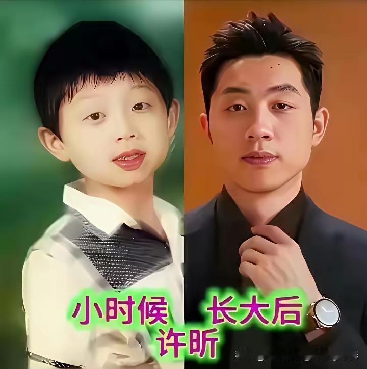 许昕小的时候，
林诗栋小的时候，
梁靖昆小的时候，
马龙小的时候，
樊振东小的时