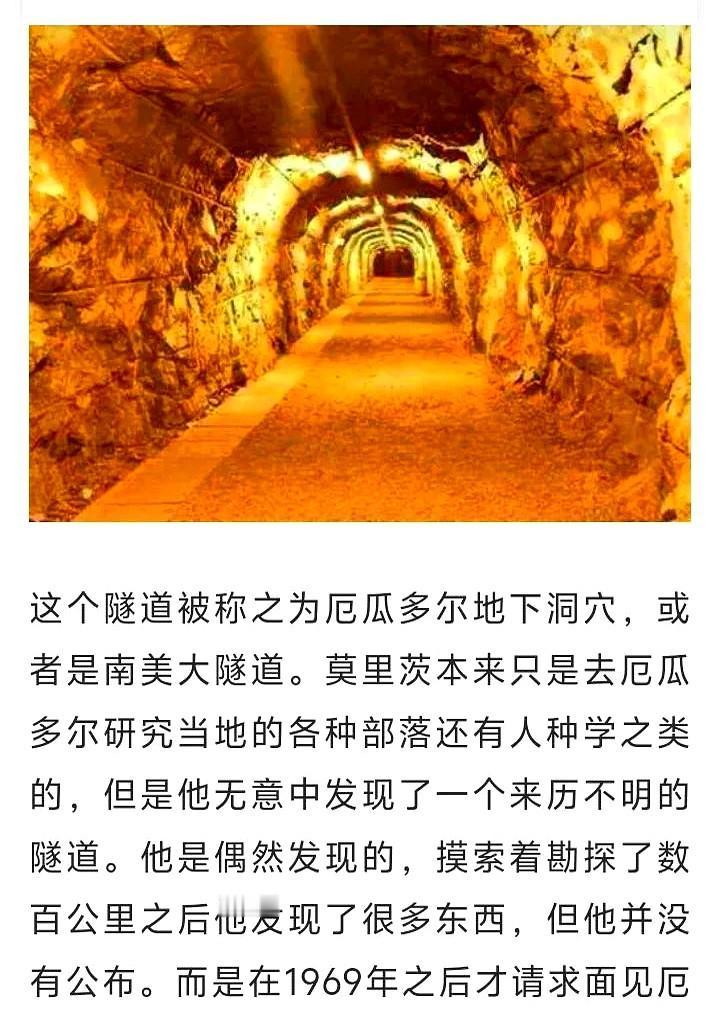 我百思不得其解

再出一个未解之谜

我百思不得其解

听说厄瓜多尔大隧道里挖出