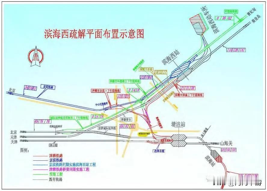 正在建设的津潍高铁在天津段有5个相关的车站。
其中新建的是滨海东站和滨海南站。