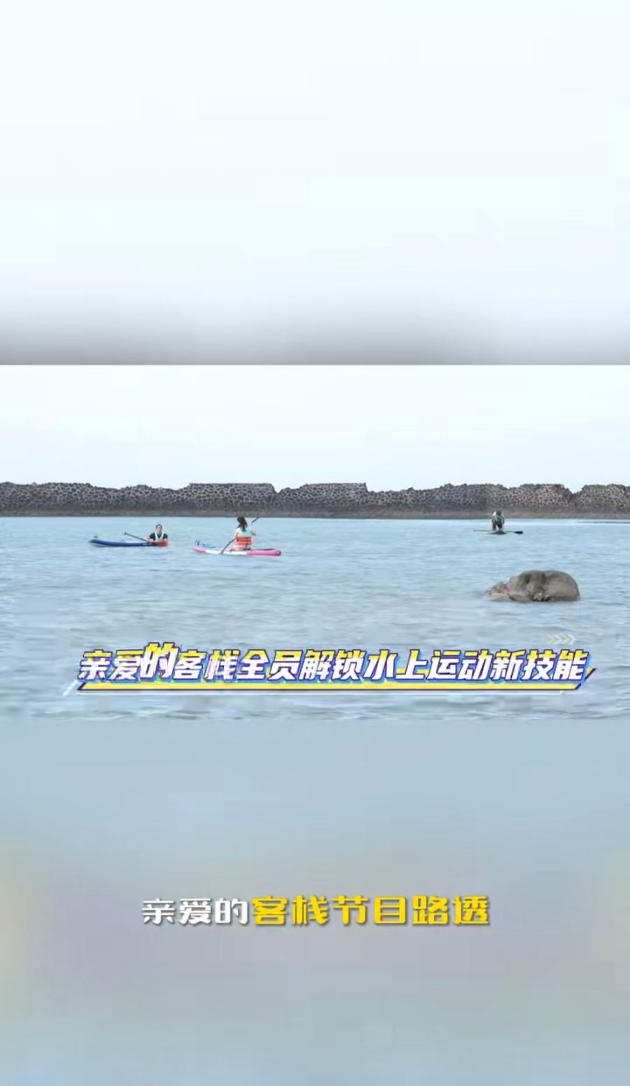 秦岚：我负责在岸上看风景。沈月：我负责给棣棣拍照。王鹤棣：我负责把船划歪。这分工