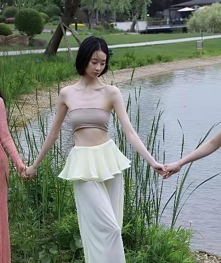 第一次对张艺凡臂展长有了实感，这就是腕线过裆了吧 