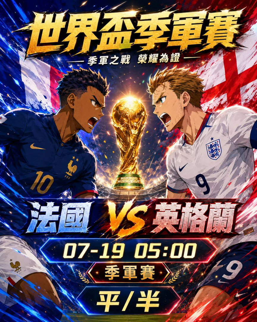 姆巴佩争金靴🌦【美加墨前沿气象预报·清晨档】法国vs英格兰 预报区域： 法国(