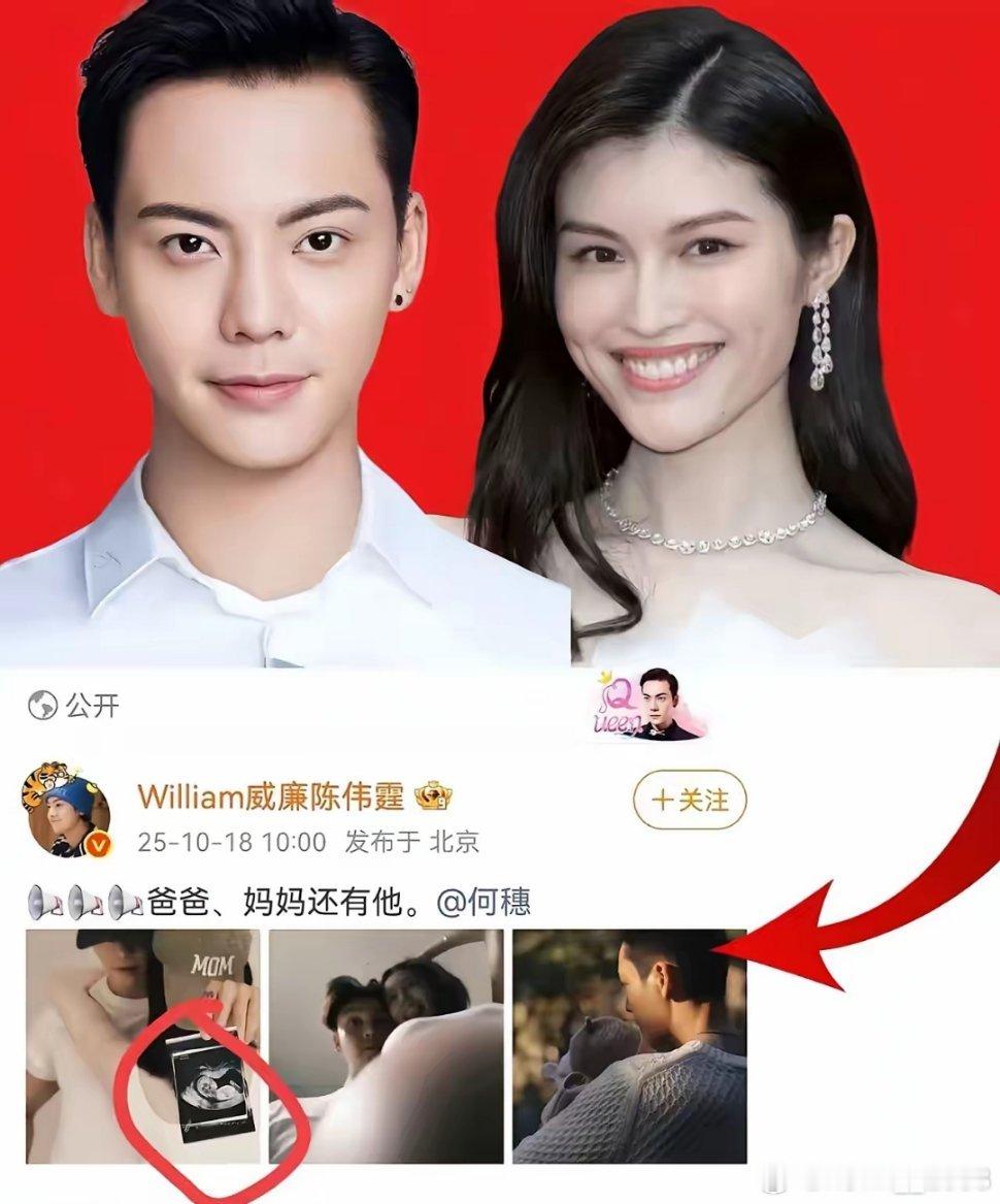 感觉陈伟霆和何穗两人颜值差太多了男的看着方正养颜，女的五官感觉很别扭 ​​​