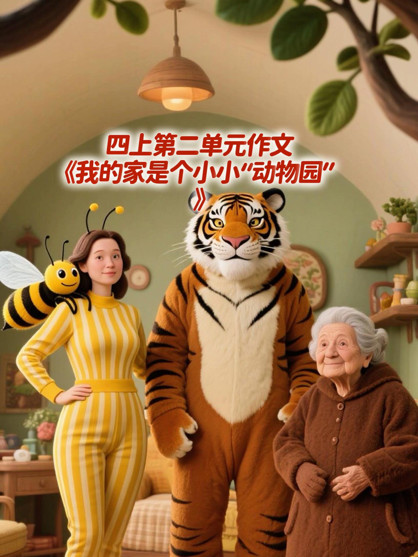 《我的家是个小小“动物园”》 优秀范文。家长必读，小学四年级上册第二单...
