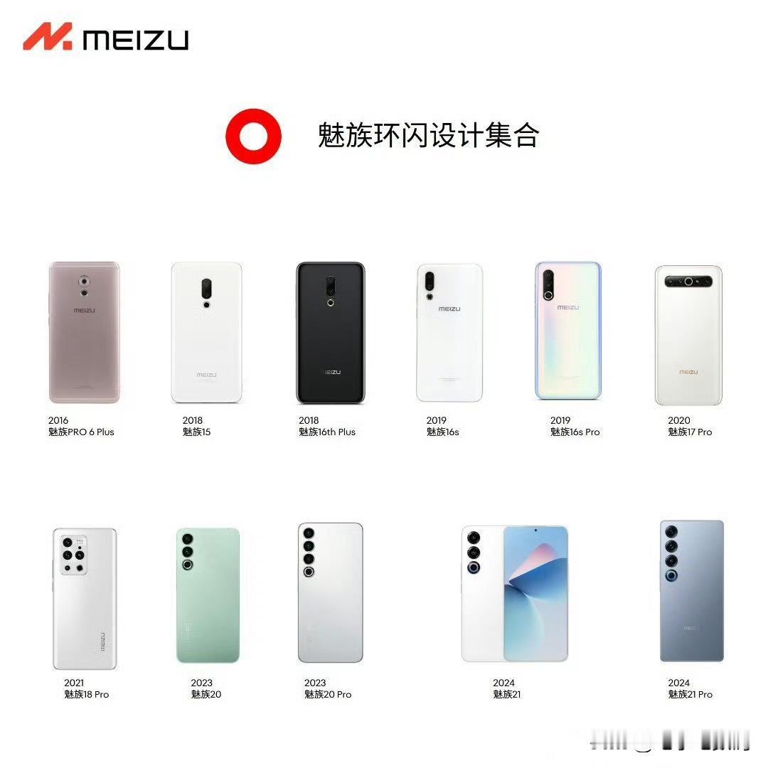 魅族在审美上真的一直挺在线的~
历代旗舰基本就没有颜值不过关的存在，传承的环闪设