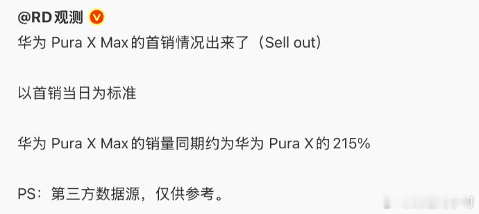 有小阔折在前面打头阵大阔有这个销量势头也不奇怪好像现在只有华为和苹果在探索新形态