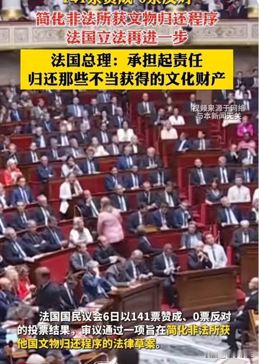 法国正式立法简化1815-1972年间掠夺文物的归还程序。这是划时代的一步——过