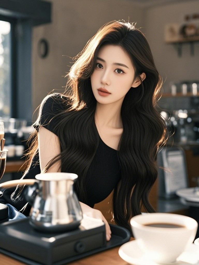 美女与咖啡~美女温柔咖啡写真 咖啡氛围感写真 女生咖啡 咖啡少女 美女咖咖啡 咖