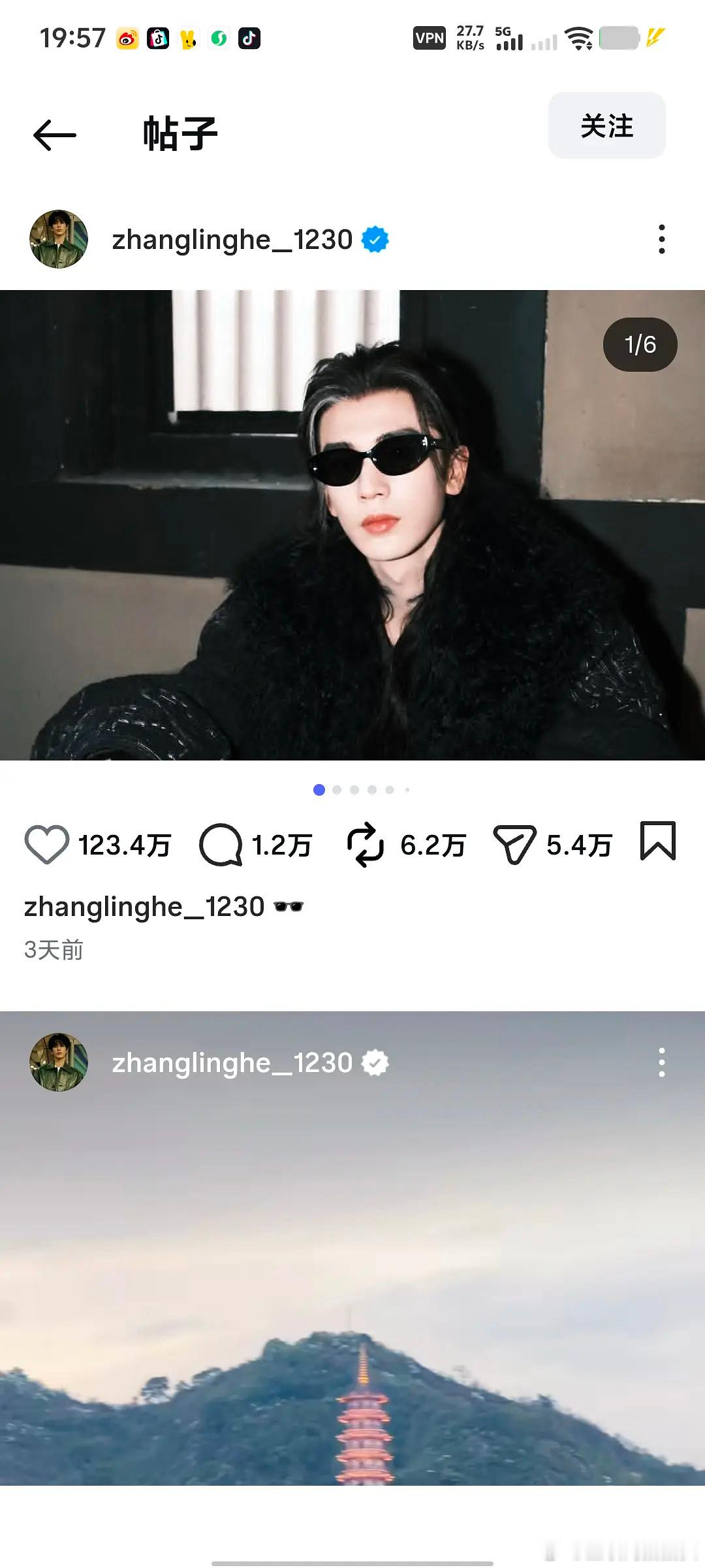 张凌赫海外是真的吸到粉了ins书局比很多kpop明星都好 