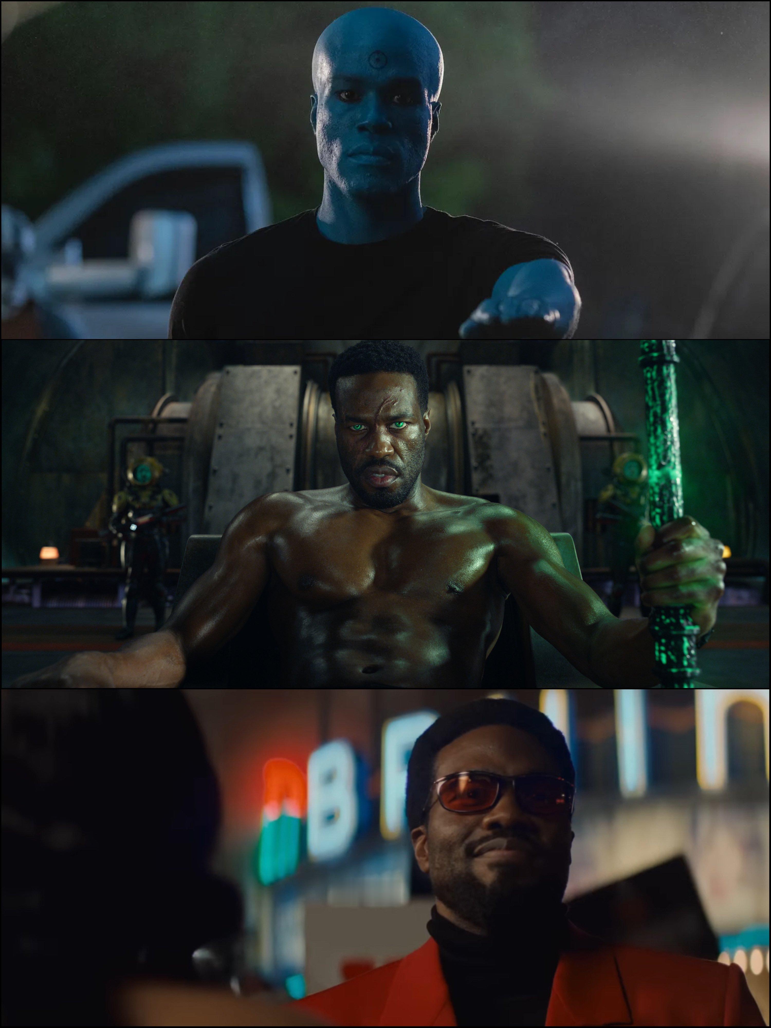 这个男人已出演过三位漫画角色：曼哈顿博士—— 《守望者》黑蝠鲼 ———《海王》奇