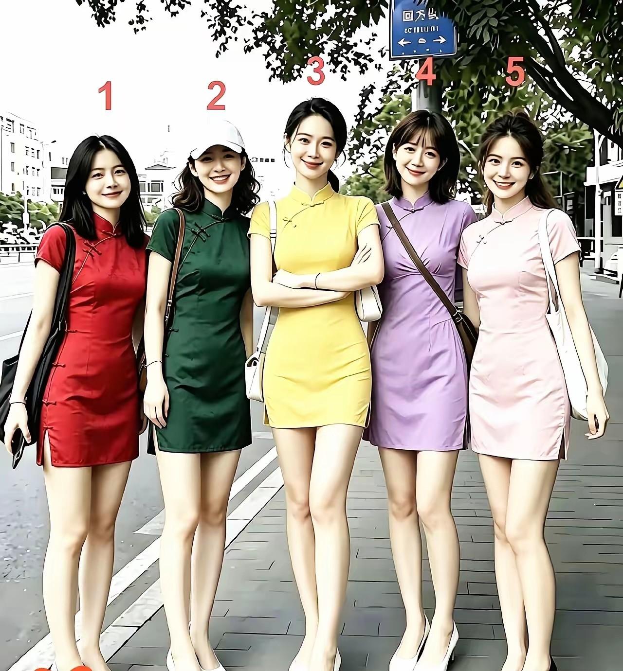 1~5位美女，让你一见钟情的是哪一位？
相中了赶紧带回家好好过日子，疼她，爱她。
