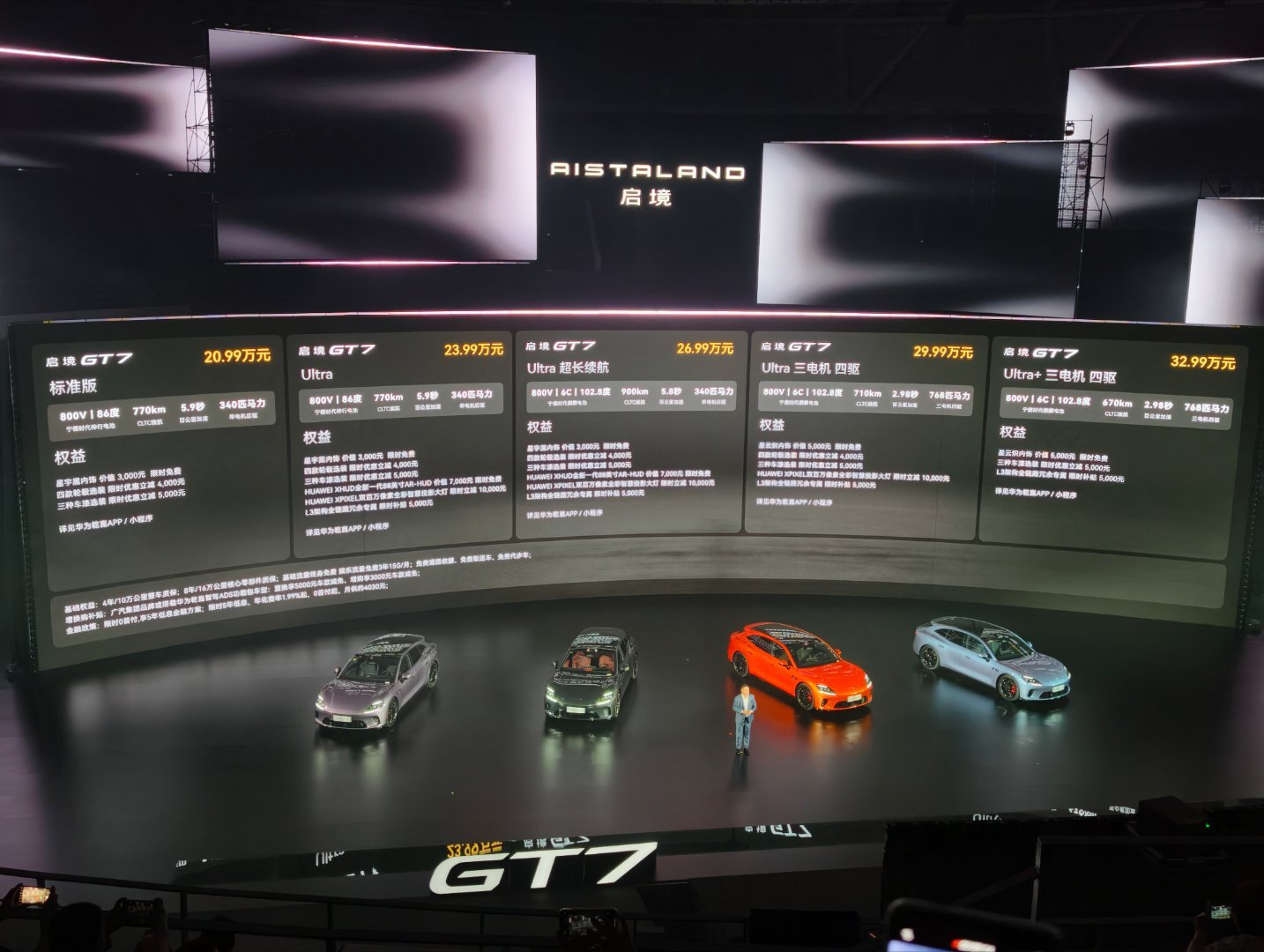 启境GT7上市价格：标准版20.99万｜Ultra23.99万超长续航26.99