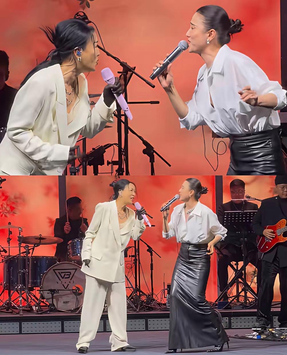 要被她俩笑死了，那英和宋佳两个人怕不是以为在舞台唱歌，而是盘腿坐炕上唠嗑吧，这肢