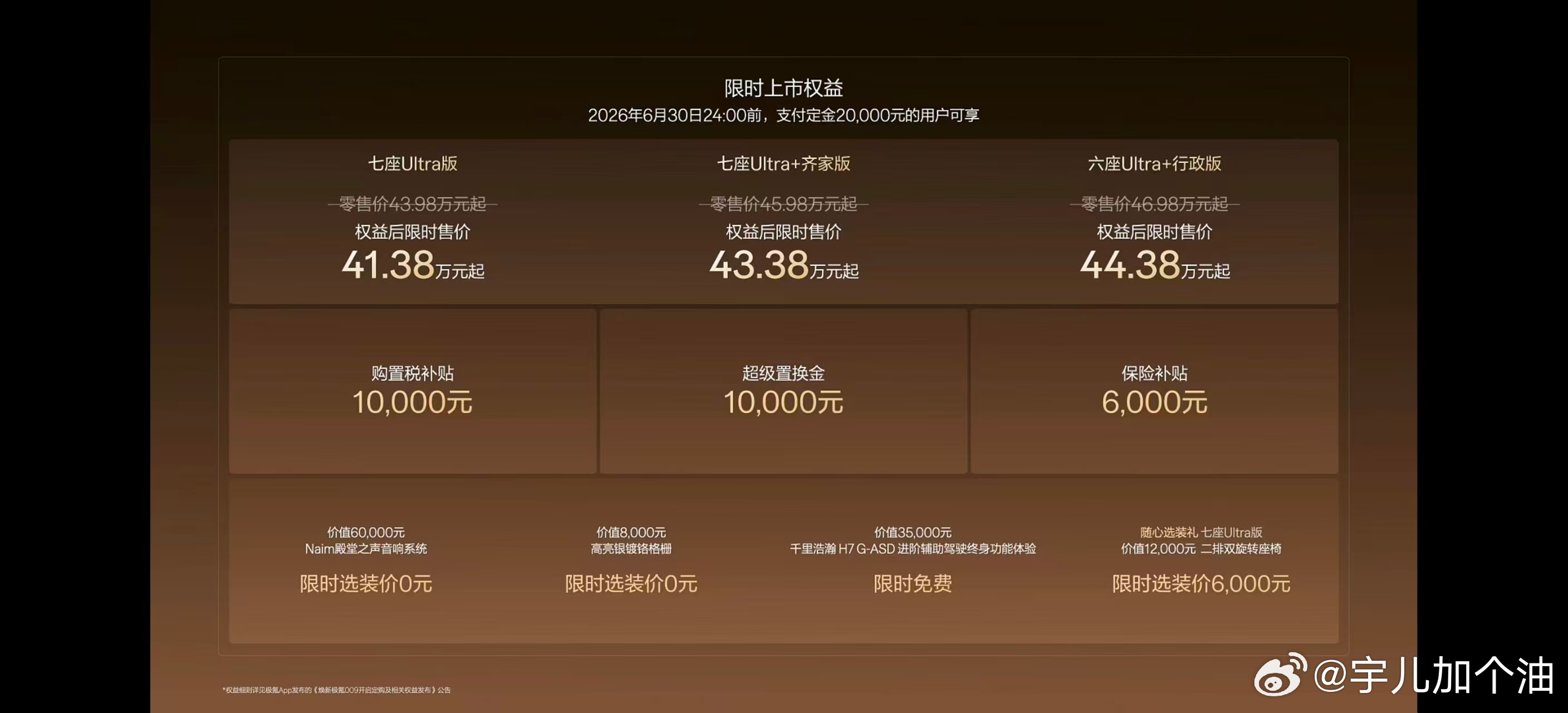 焕新极氪009正式上市权益后限时售价41.38-44.38万元6月30日前所有大