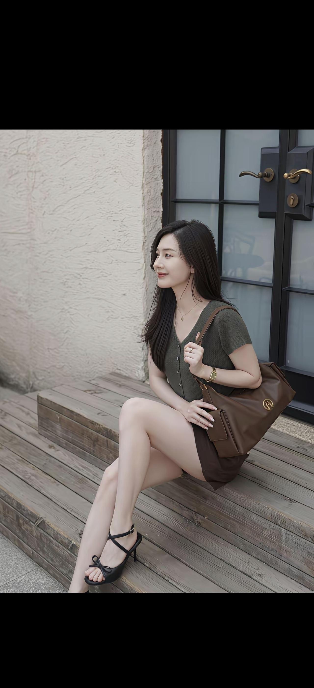 绿衣美人倚，金锁映秋光。