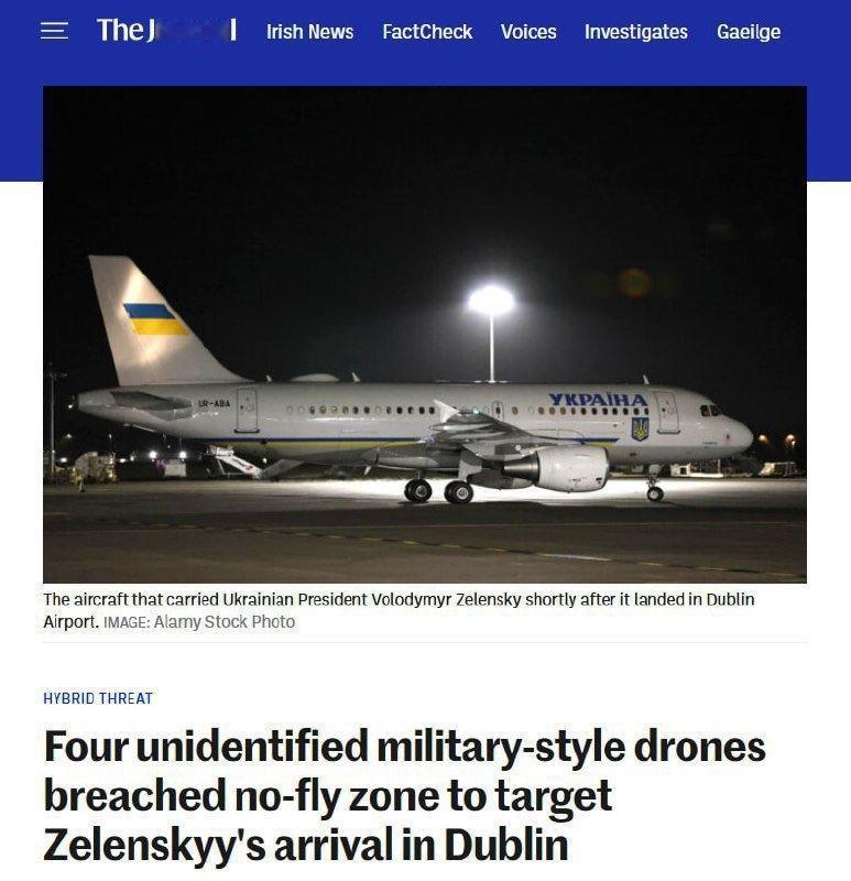 乌克兰总统泽连斯基最近的一次出访，开头就遇上了不寻常的情况。在他启程前往爱尔兰的