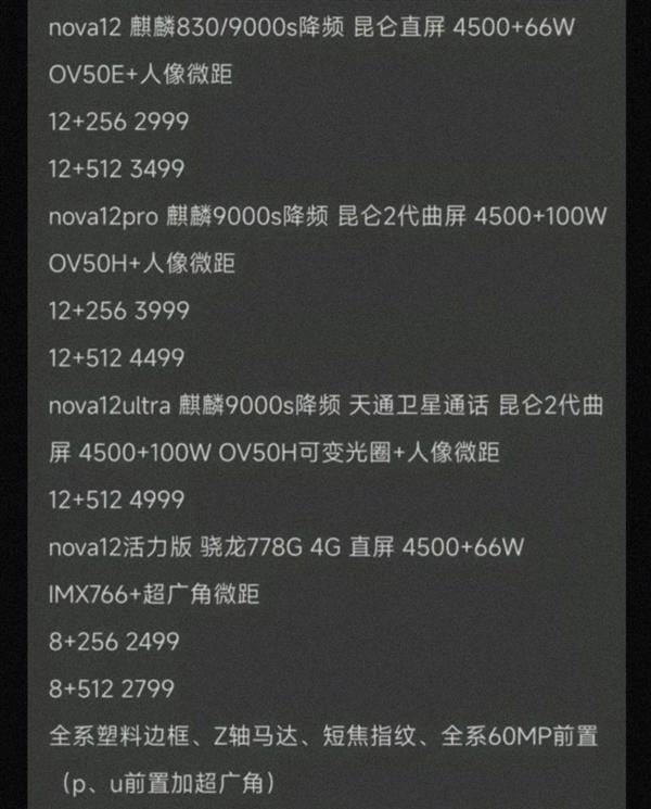 华为Nova12系列就是这样了，活力版是骁龙778G，肯定不值得买，没啥意义。然