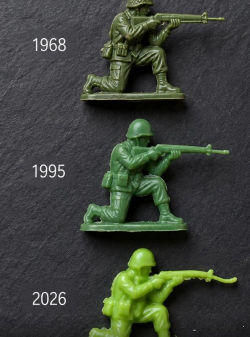 想不到这个小玩意儿也在减配。
     我80年代末的时候玩小兵人，质量介于图片