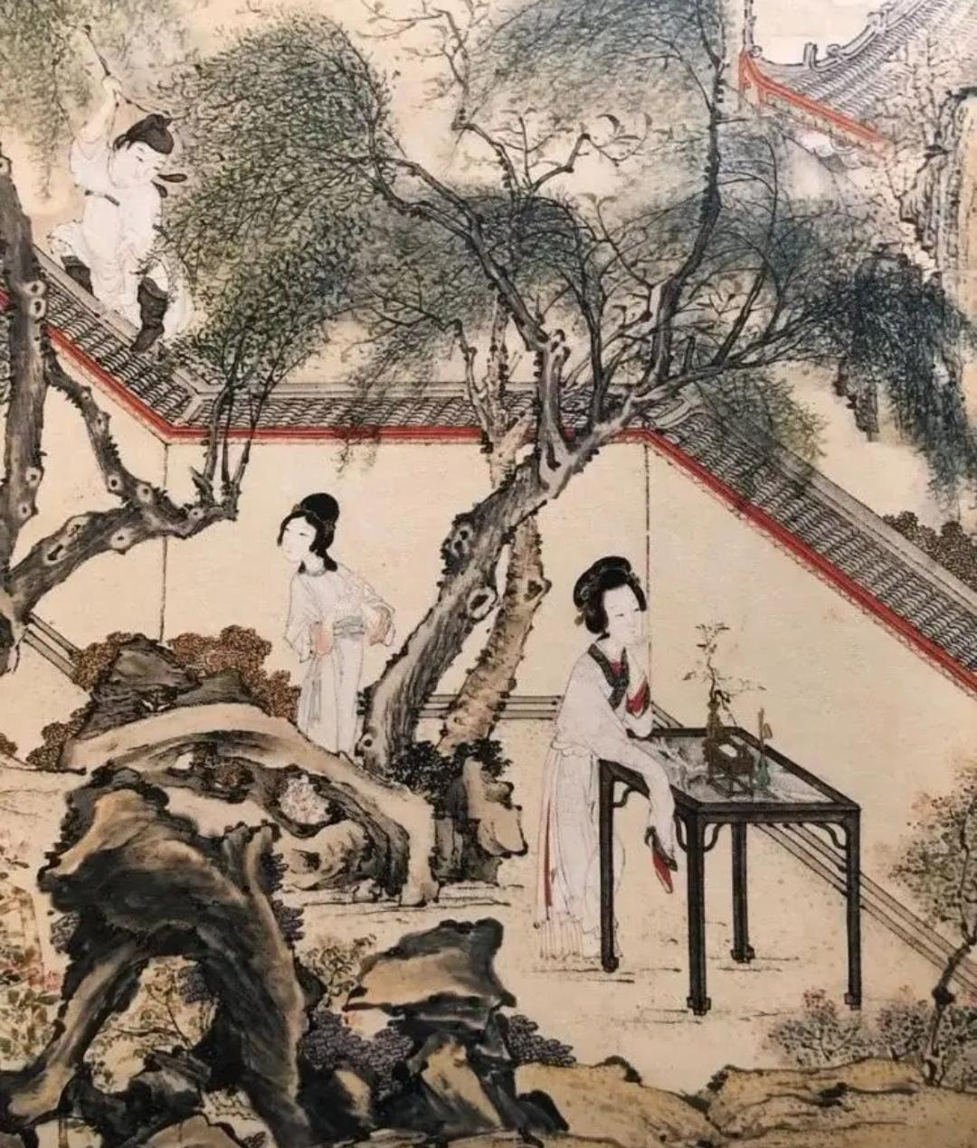 上联，？？？

下联，西厢记，私订终身后花园