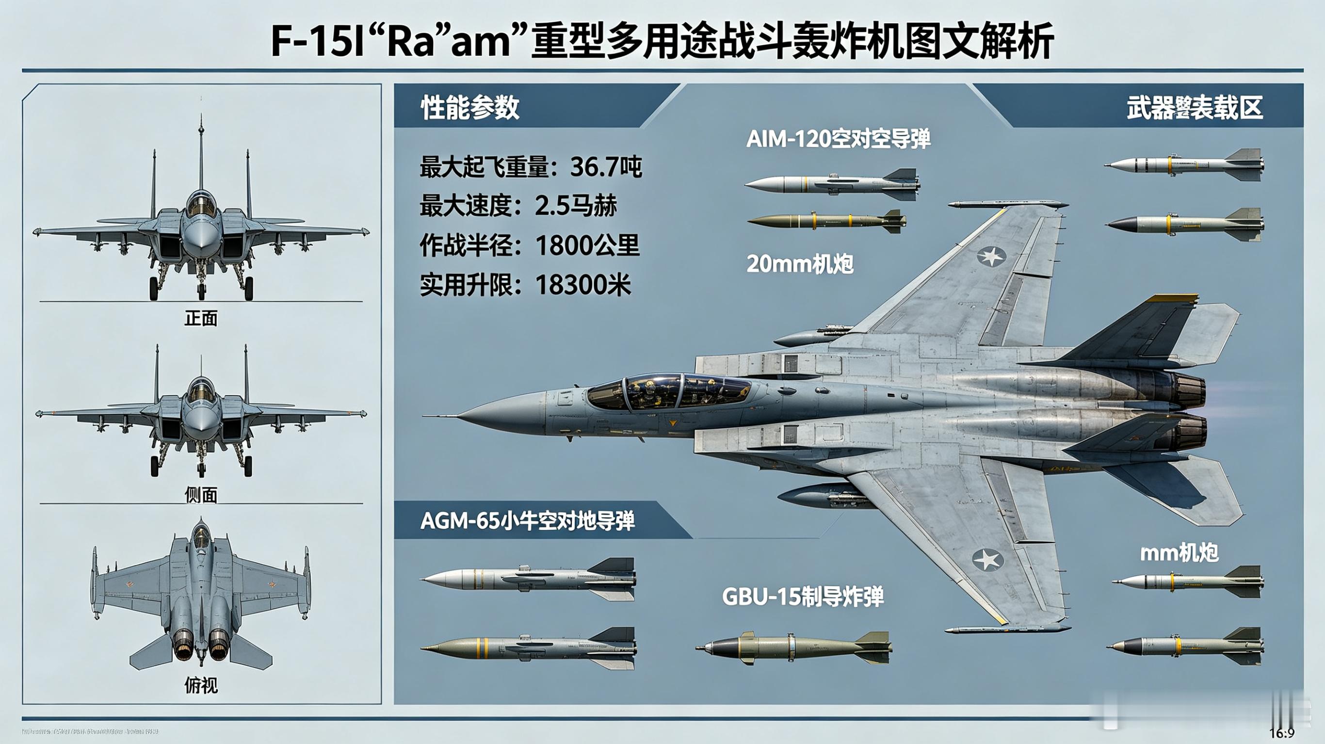 每天认识一件兵器——F-16I“风暴”（Sufa）多用途战斗机今天聊聊以色列空军