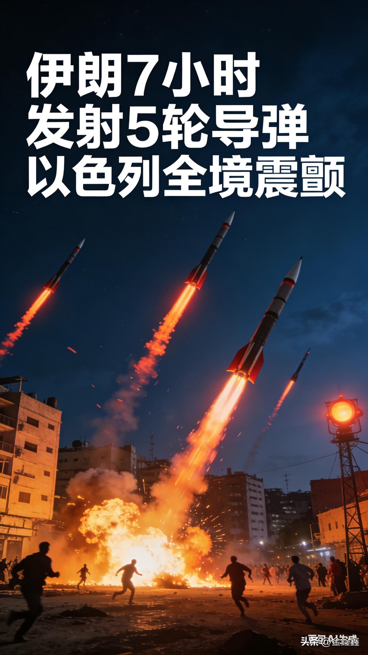 战火划破夜空！伊朗7小时发射5轮导弹，以色列全境震颤！

太激烈了！中东彻底沸腾