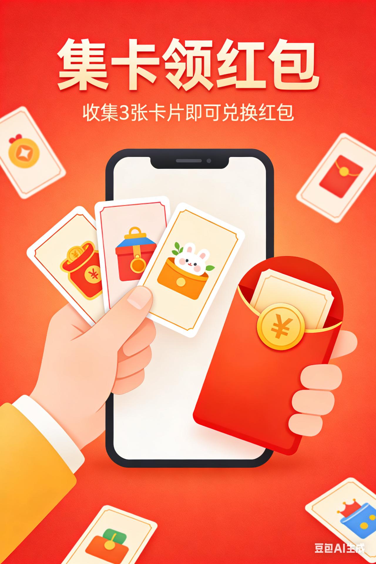 2026年春节集卡瓜分几亿现金红包活动超热闹！字节跳动搞了六个版块集不同福卡。“