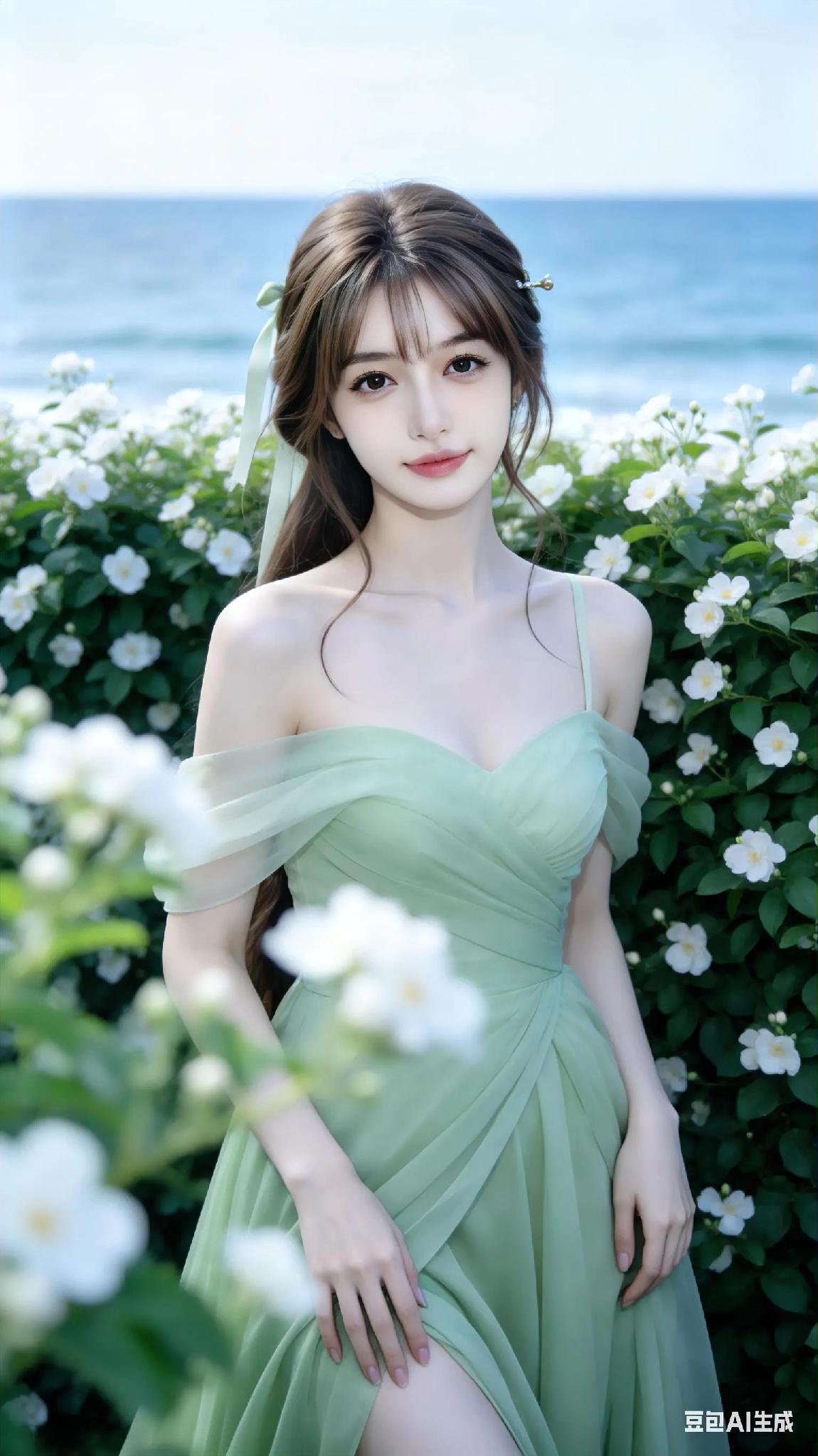 充满浪漫气息的纱裙，其柔美的颜色和轻盈的质感勾勒出女性独特的魅力与优雅。

轻盈