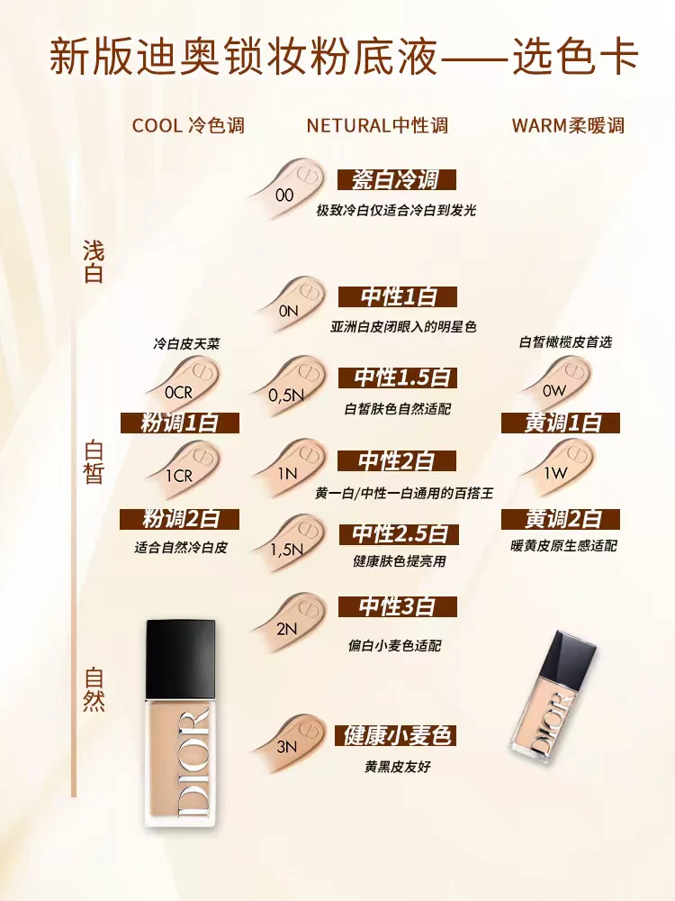 冷暖皮全覆盖，轻松选到适配新版迪奥锁妆色
