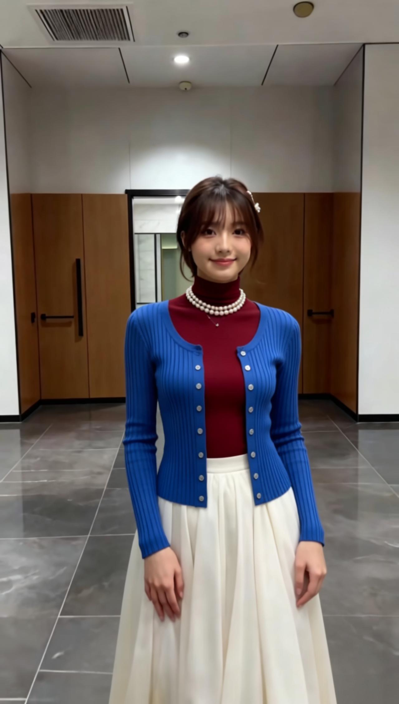 这一身穿搭是优雅通勤风，
很适合职场上班，喜欢吗？