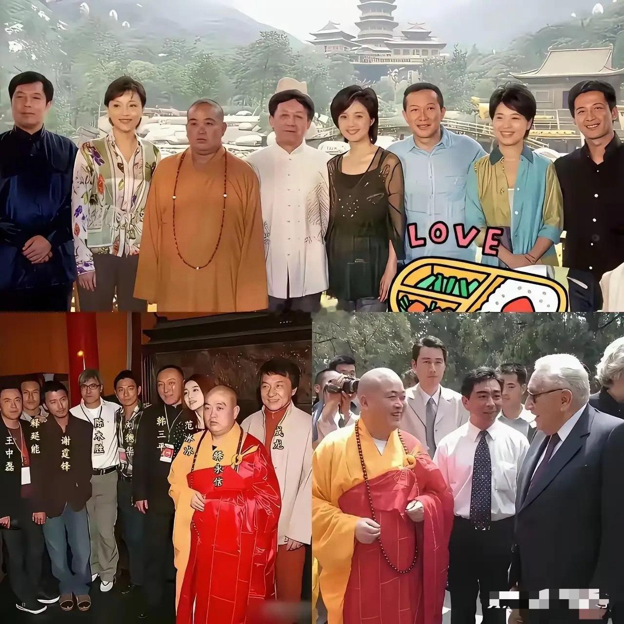 在释永信最红火的时刻，有多少名人大咖都想与他有所交际，目的是想沾点他的“佛光普照