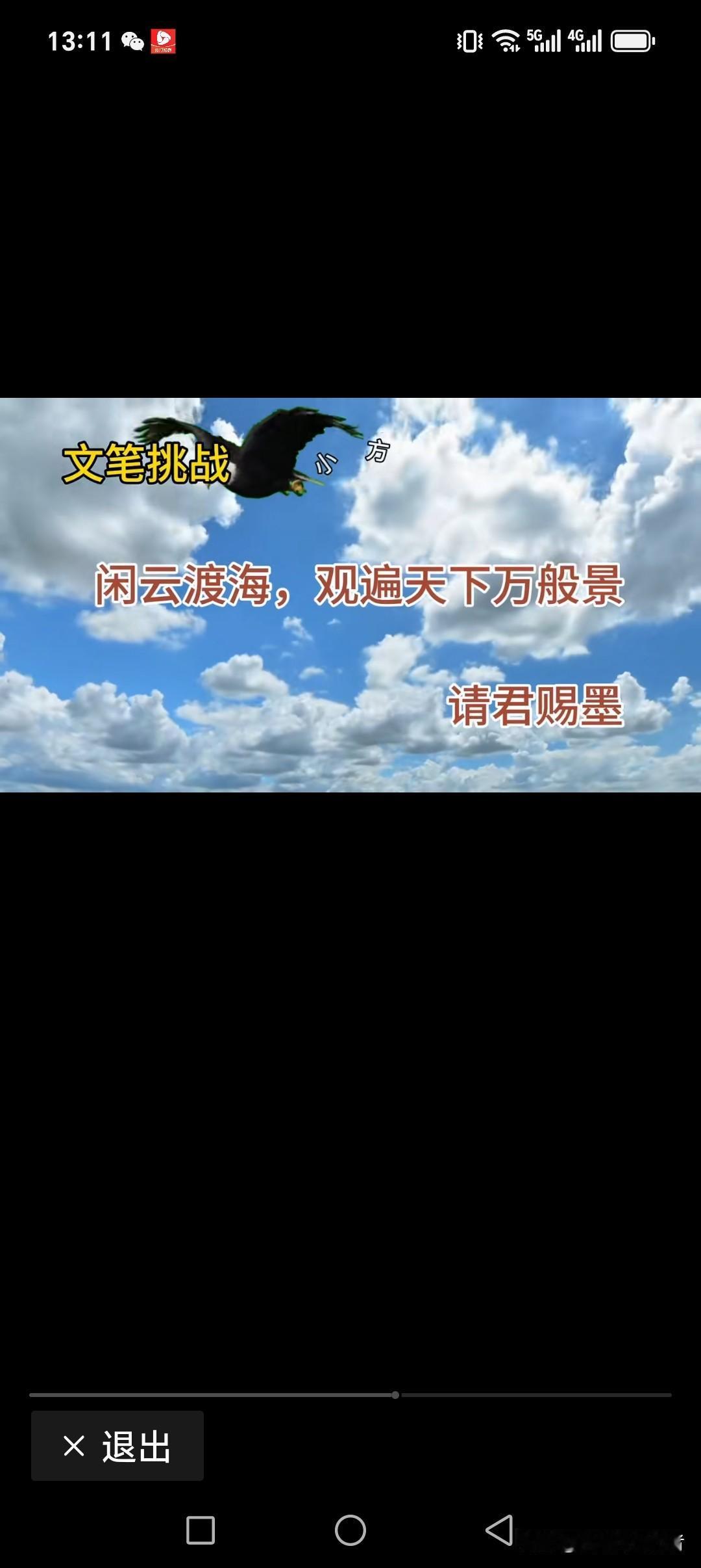 闲云渡海，观遍天下万般景
迁雁掠山，领略世外千种关