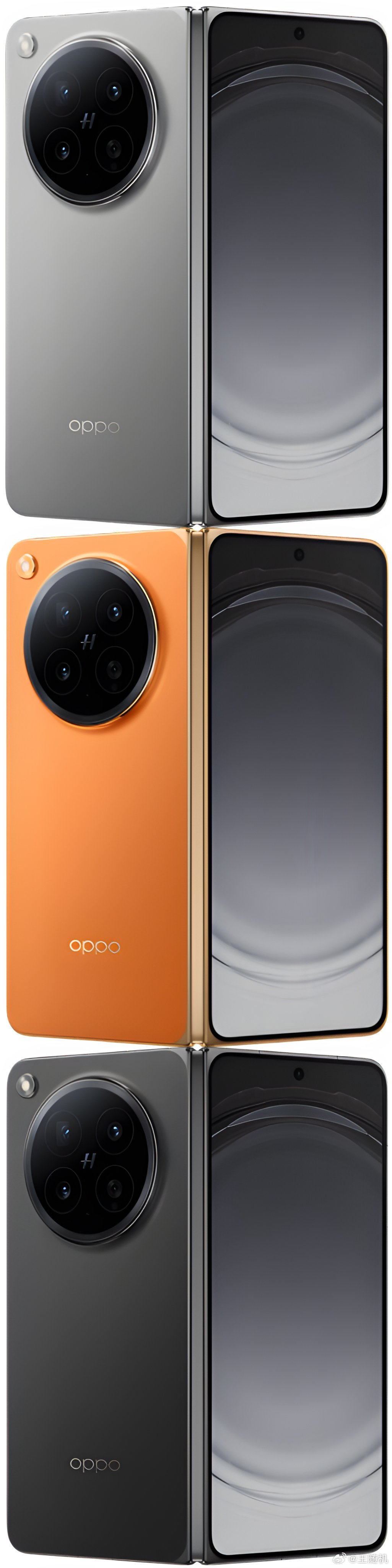 OPPO Find N6 折叠手机渲染图再曝，其中最值得关注的是全新的橙色配色，