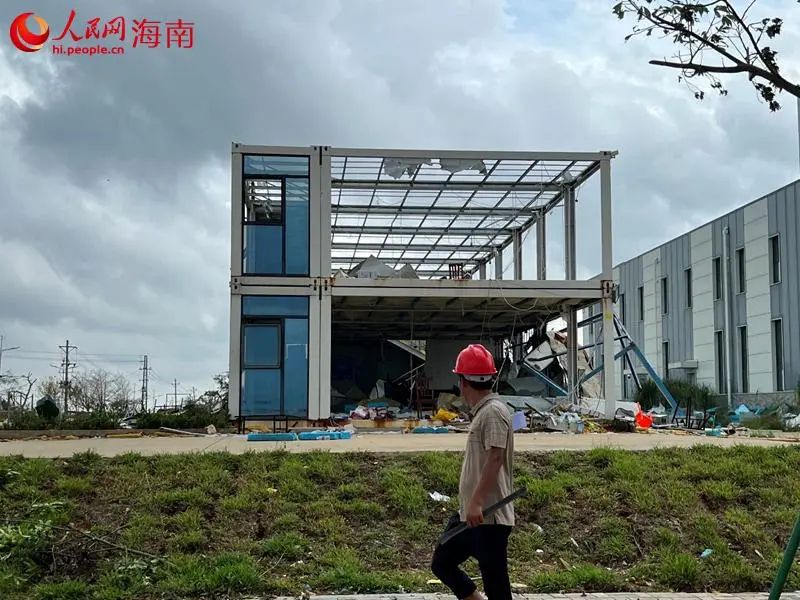 #台风摩羯# 海南商业航天发射场加注供气系统5个库区罩棚顶棚损坏，氮气源库区汽化