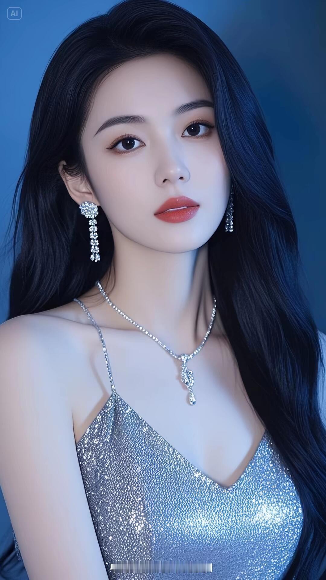 梦幻蓝调，闪耀银装，优雅气质，尽显迷人魅力！