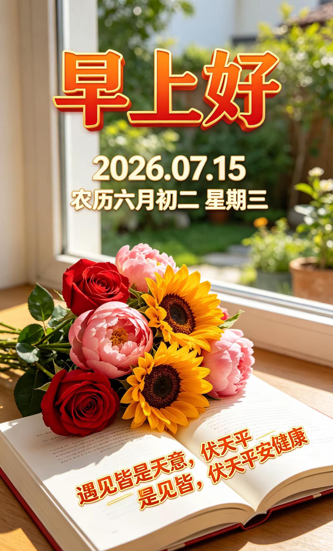 早上好🌷
 
晓光柔，心意稠。
三餐暖，日子悠。
愿你我，静度春秋，
寻人间细