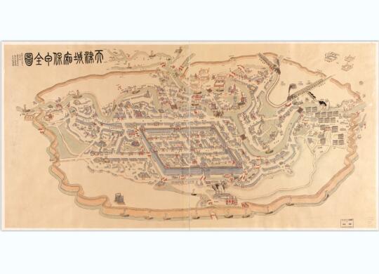 1899年清代冯启鷬绘天津城厢保甲全图