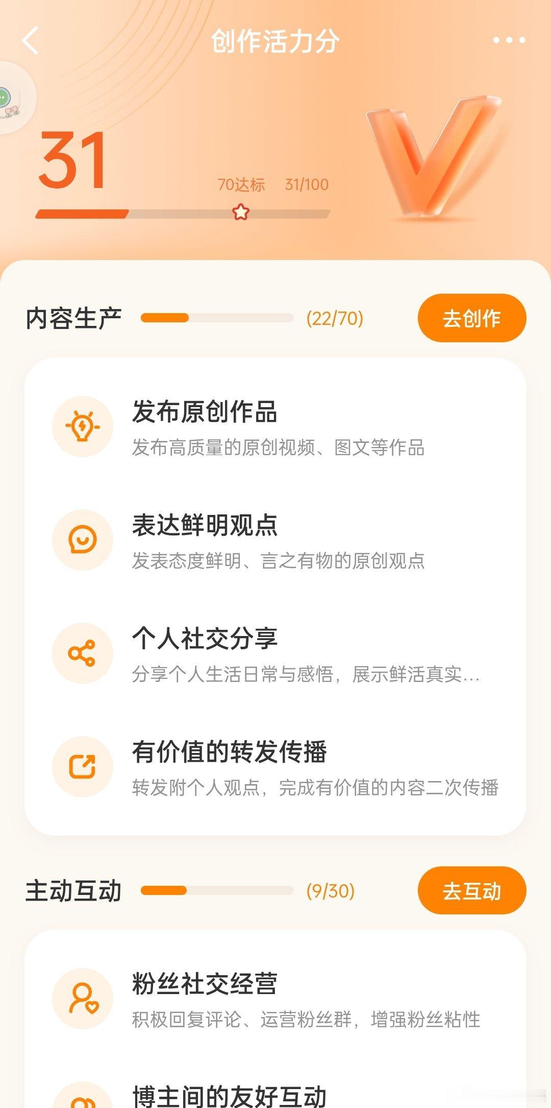 这创作活力分太恶心了，我上周还有44，现在只有31了