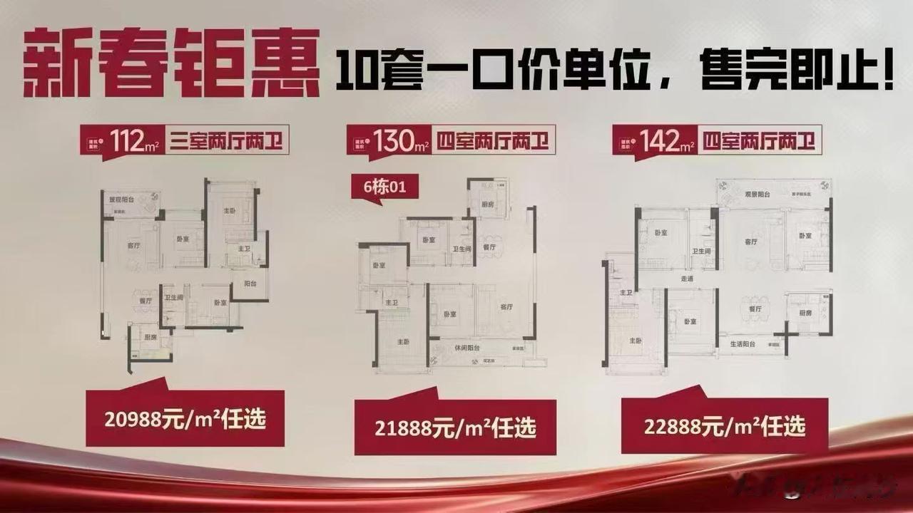 【南沙新盘优惠】星河东悦湾也开始搞新春特惠了。10套一口价单位。112㎡三房20