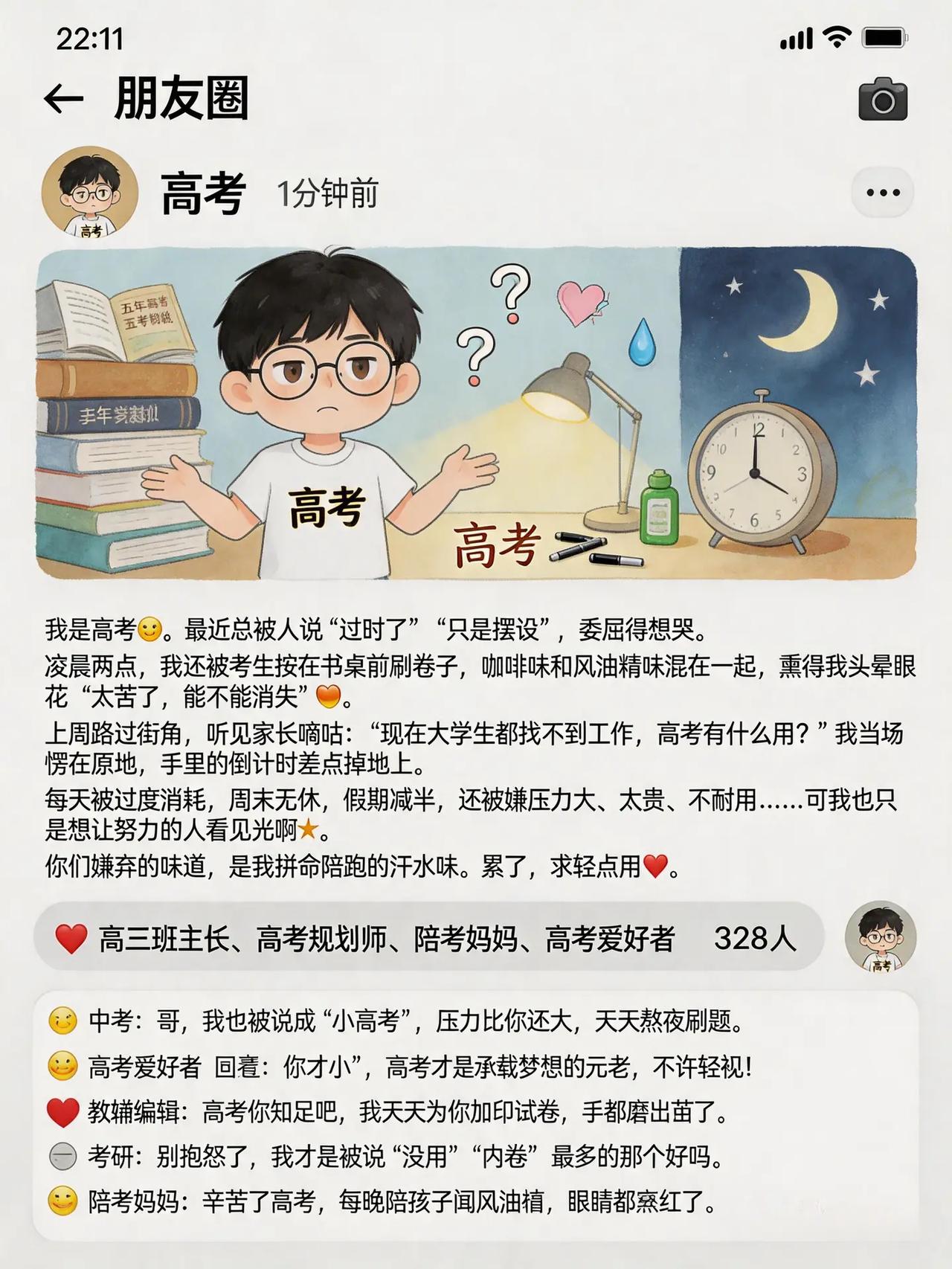 求求你们，别再说我没用了！😭。我是高考，我快顶不住了💔凌晨两点被薅起来加班，