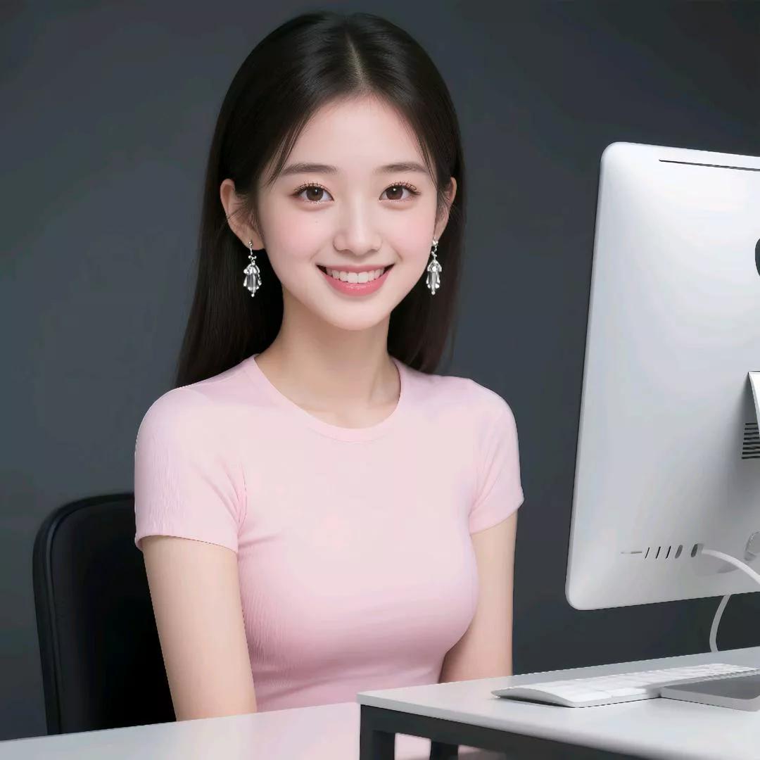 元气少女在办公室的微笑时刻😊少女感微笑女孩 办公室里的美女 上班时的小姐姐 职