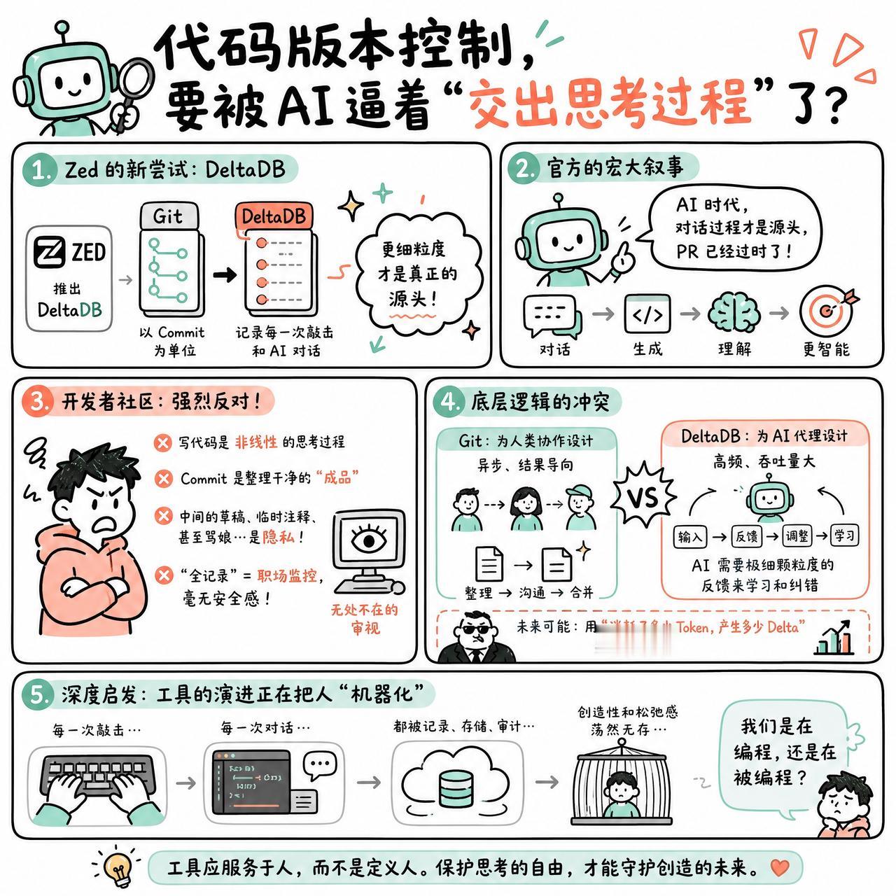 【代码版本控制，要被 AI 逼着“交出思考过程”了？】

Zed 推出 Delt