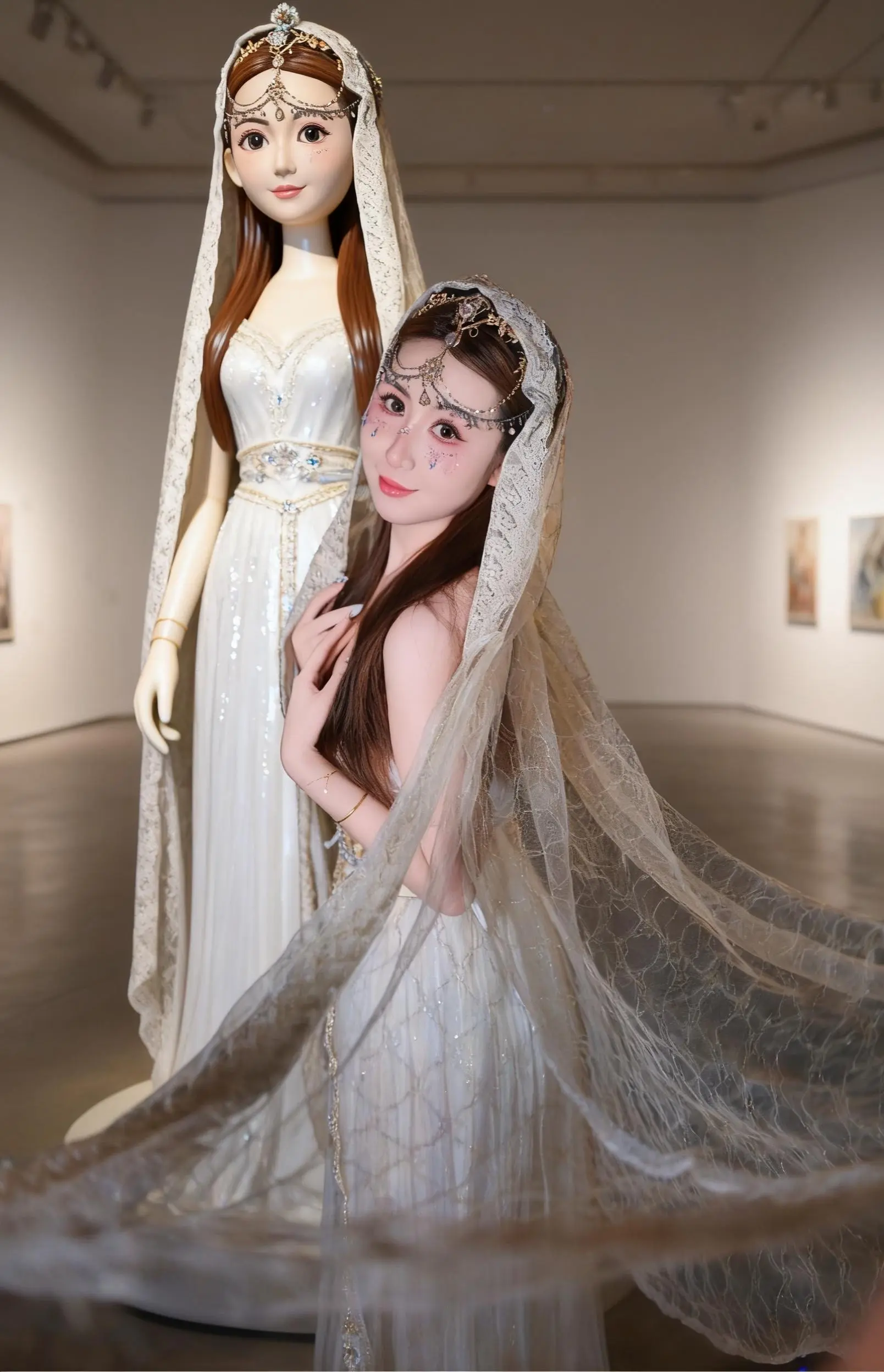 晒出我的巨型手办同框照