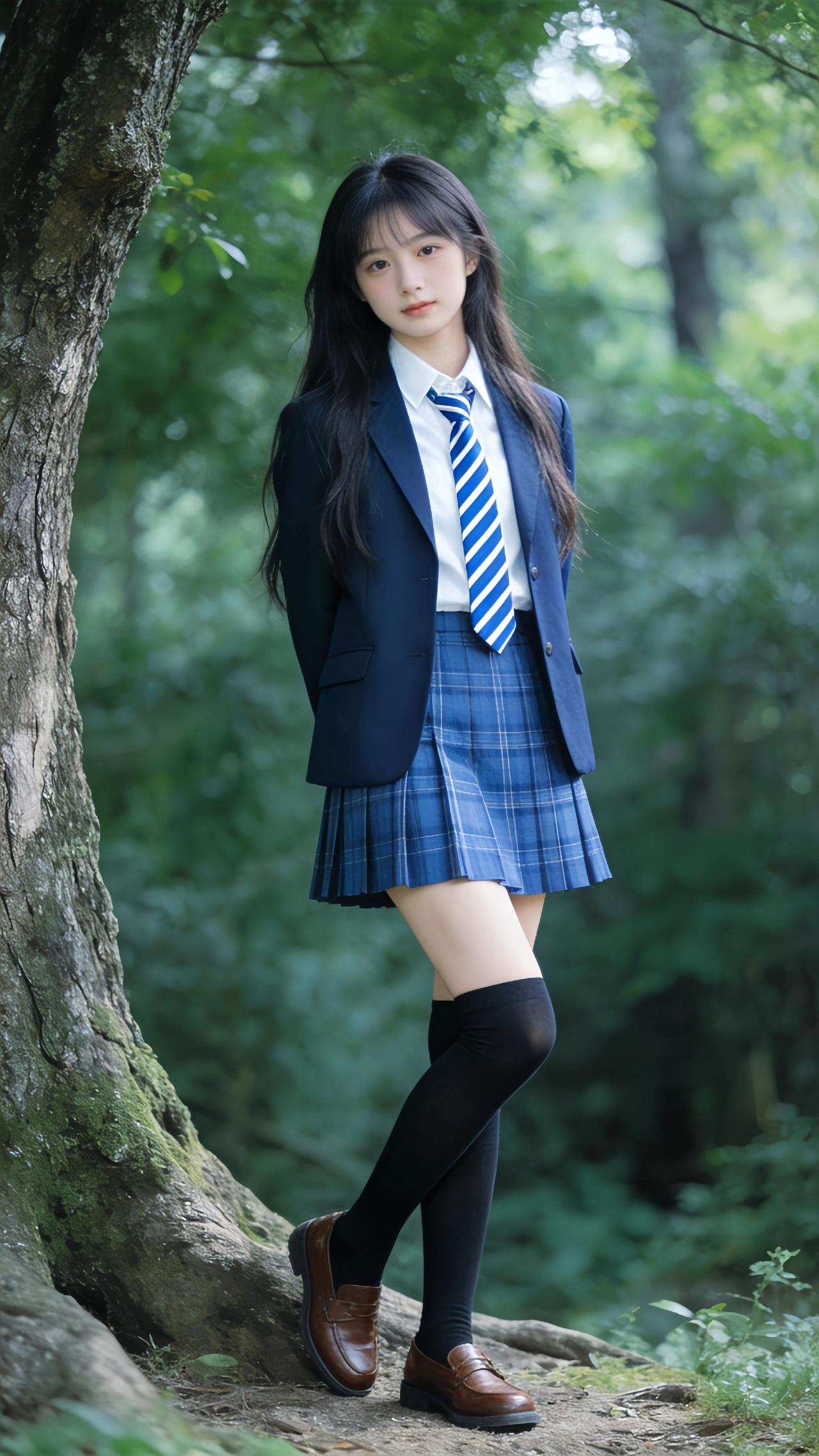 jk制服女孩 户外 甜妹 清纯甜美